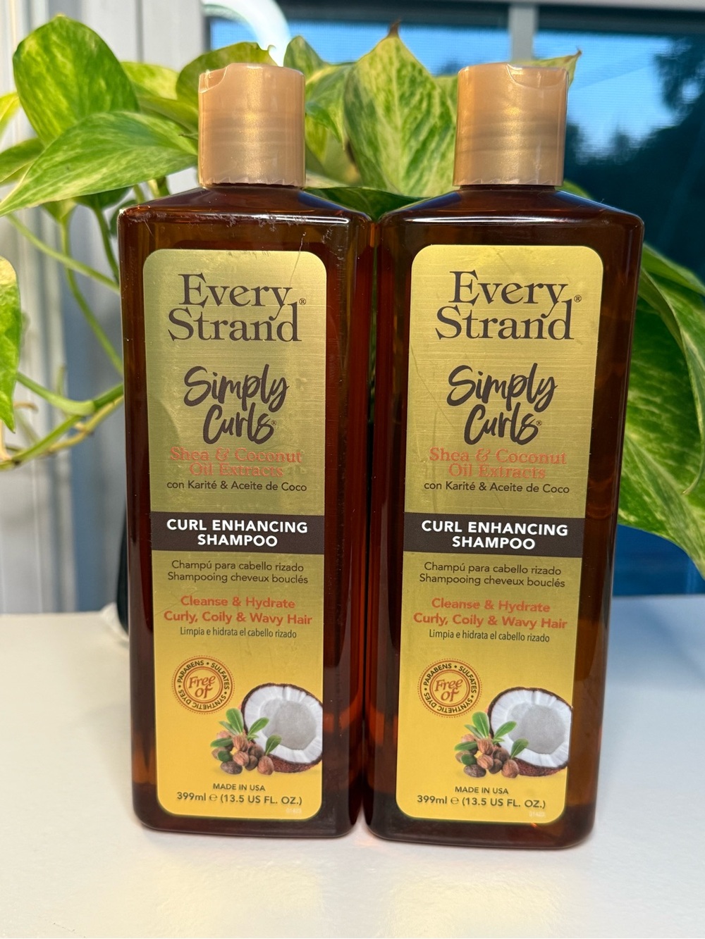 Every Strand Simply Curls Curl Enhancing Shampoo 2pc Shea Coconut 13.5oz
